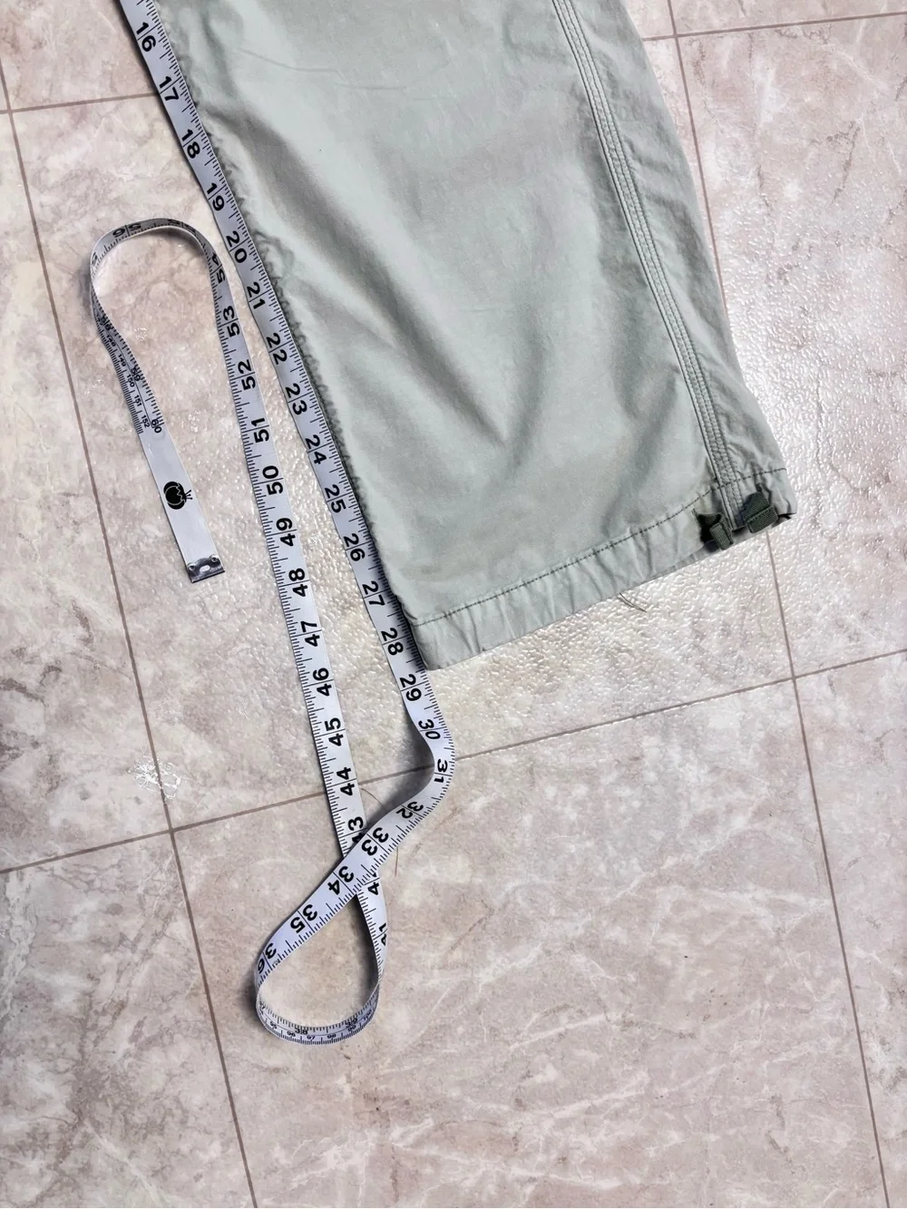American Eagle Baggy Cargo Pants Green Stretch Utility Size 4 Regular - Picture 5 of 9